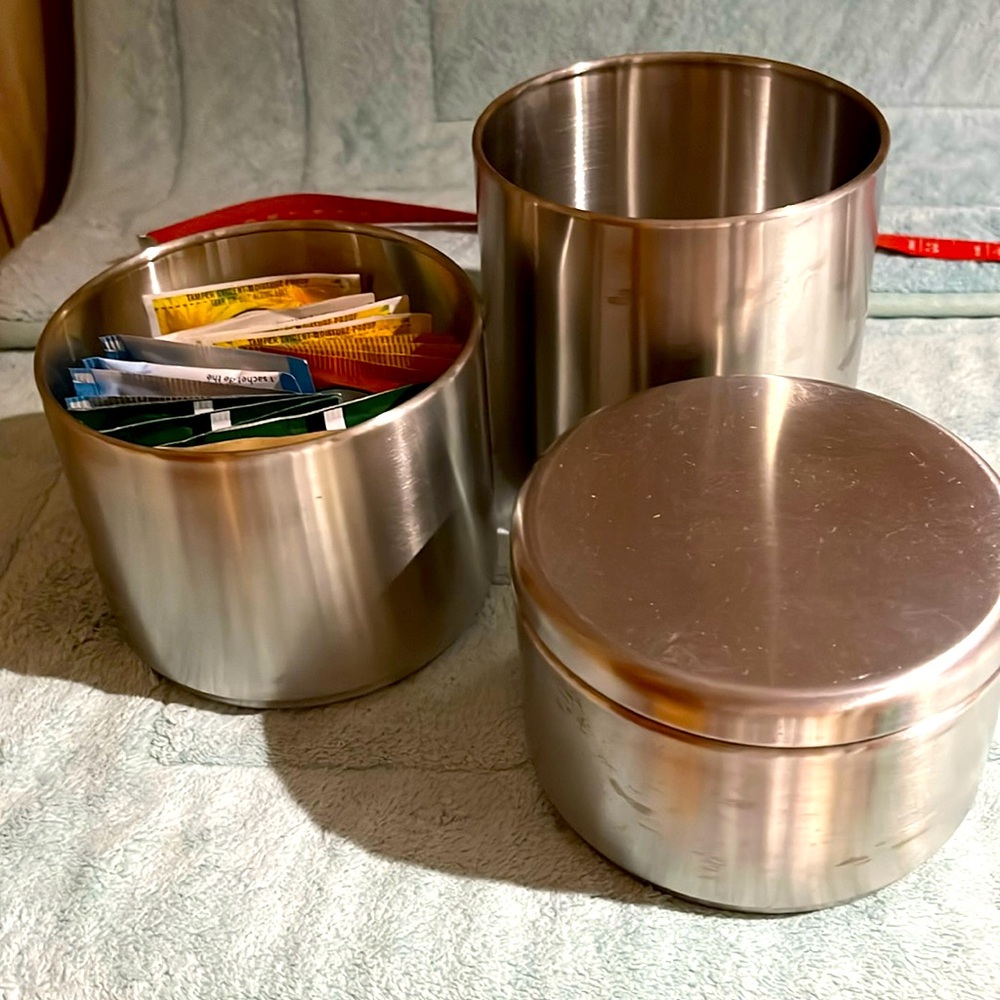 Stainless stacking canister